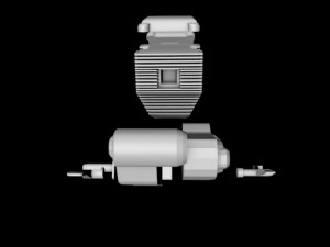 motorbike engine block Model 3D
