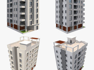 apartment building Modelo 3D