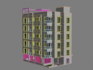 apartment building Modelo 3D