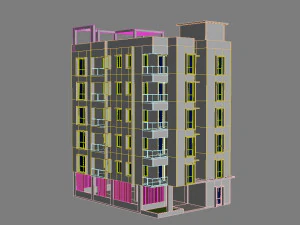 apartment building 3D Model