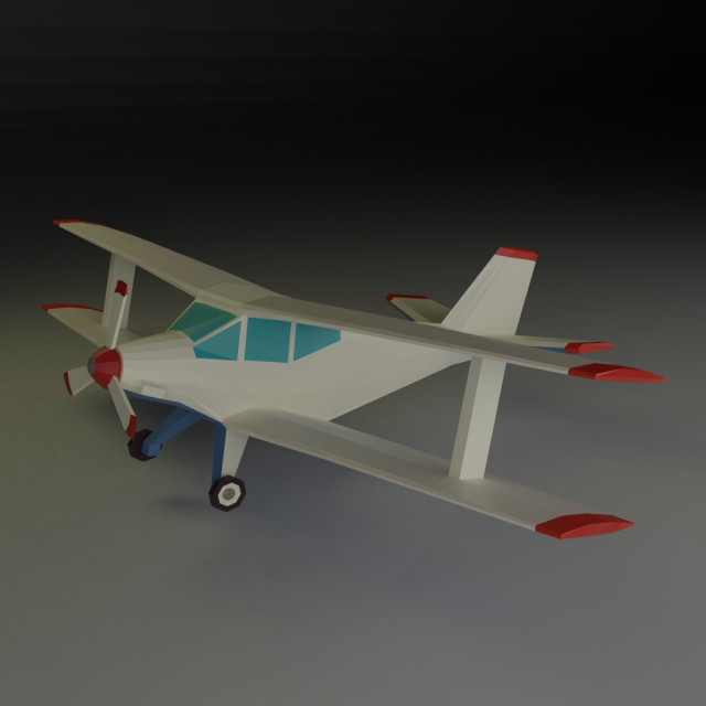 biplane lowpoly 3D Model .c4d .max .obj .3ds .fbx .stl .blend 