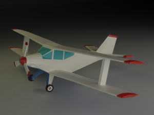 biplane lowpoly 3D Model