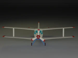 biplane lowpoly 3D Model
