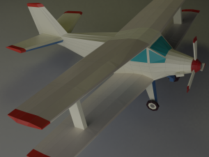biplane lowpoly 3D Model
