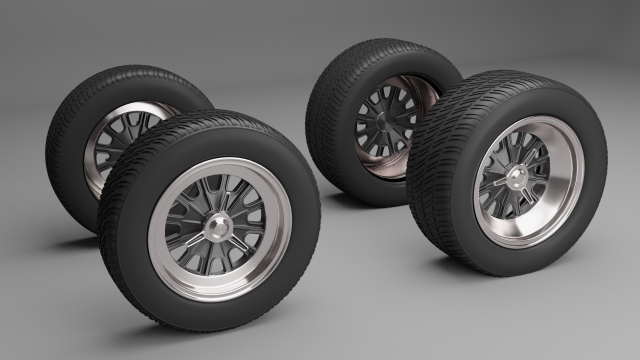 car wheels 3D Model .c4d .max .obj .3ds .fbx .stl .blend 