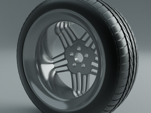 자동차 바퀴 3D 모델