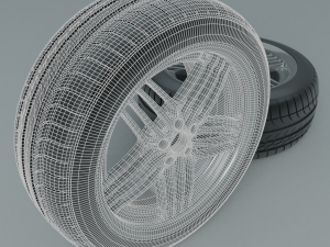 자동차 바퀴 3D 모델