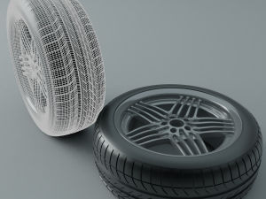 자동차 바퀴 3D 모델