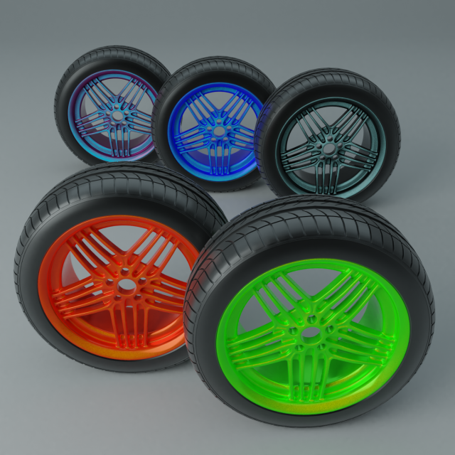 car wheels Model 3D .c4d .max .obj .3ds .fbx .stl .blend 