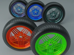 汽车车轮 3D 模型