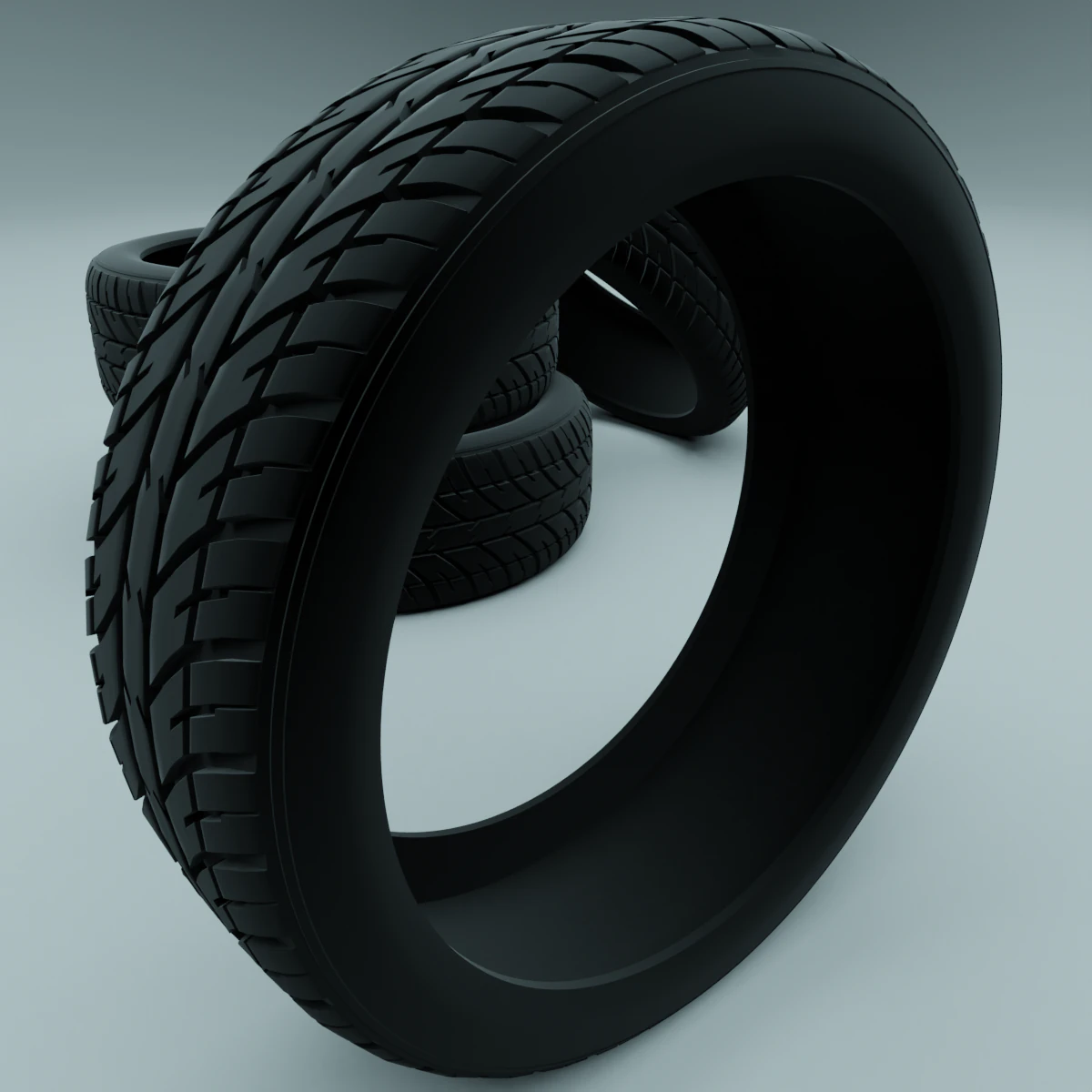 car tire 3D Model .c4d .max .obj .3ds .fbx .stl .blend 