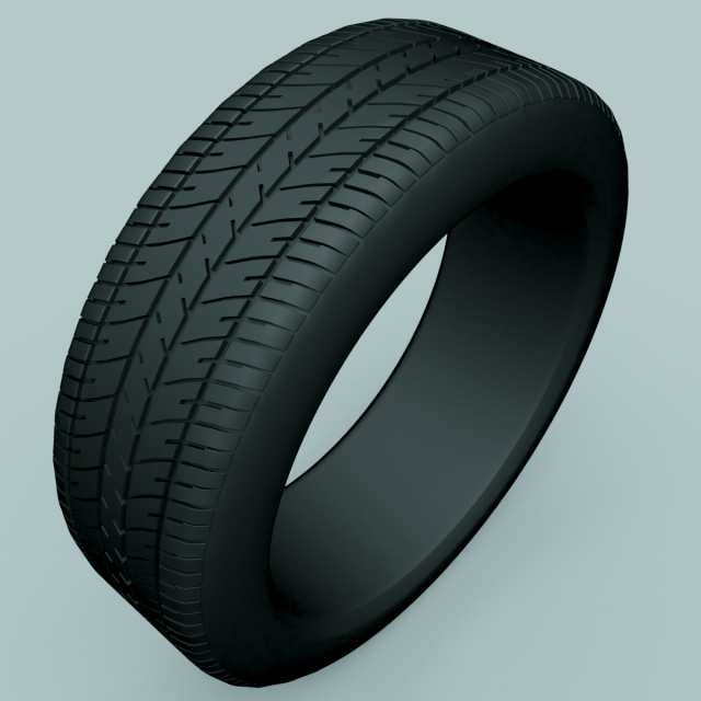 car tire 3D Модель .c4d .max .obj .3ds .fbx .stl .blend