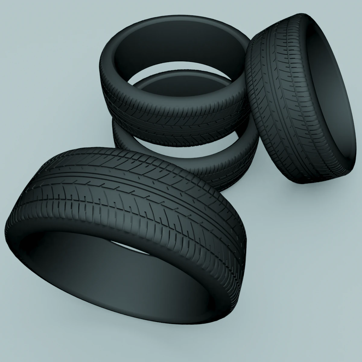 car tire 3D Model .c4d .max .obj .3ds .fbx .stl .blend 