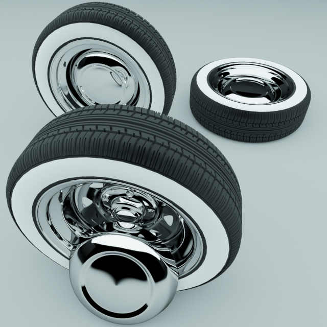 car wheel Model 3D .c4d .max .obj .3ds .fbx .stl .blend
