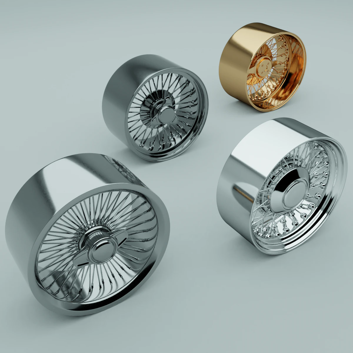 car rims 3D Model .c4d .max .obj .3ds .fbx .stl .blend 