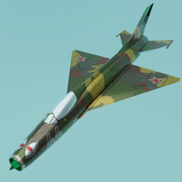 fighter 3D Модель .c4d .max .obj .3ds .fbx .stl .blend 