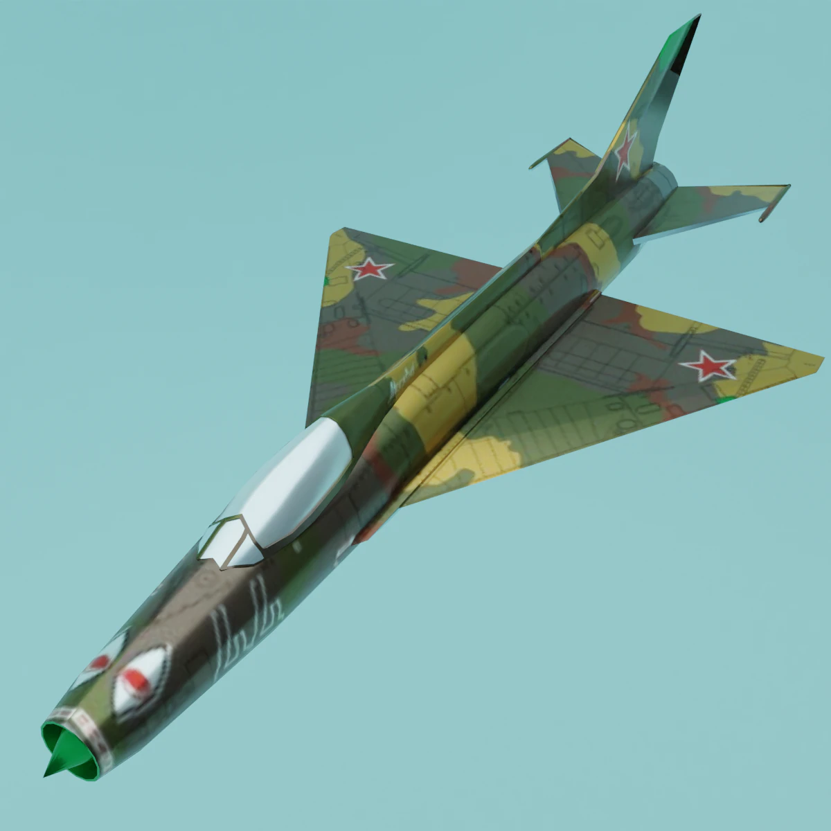 fighter 3D Model .c4d .max .obj .3ds .fbx .stl .blend