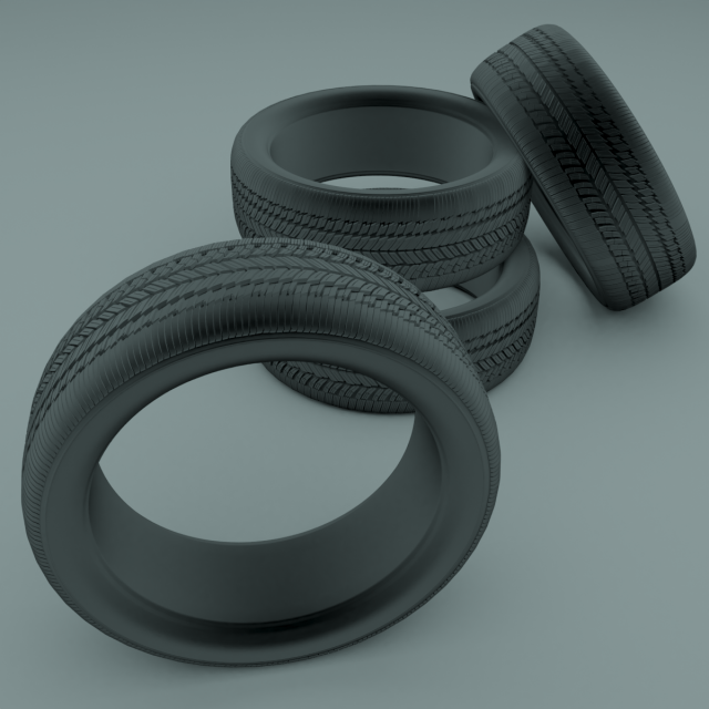 car tire 3D Model .c4d .max .obj .3ds .fbx .stl .blend 