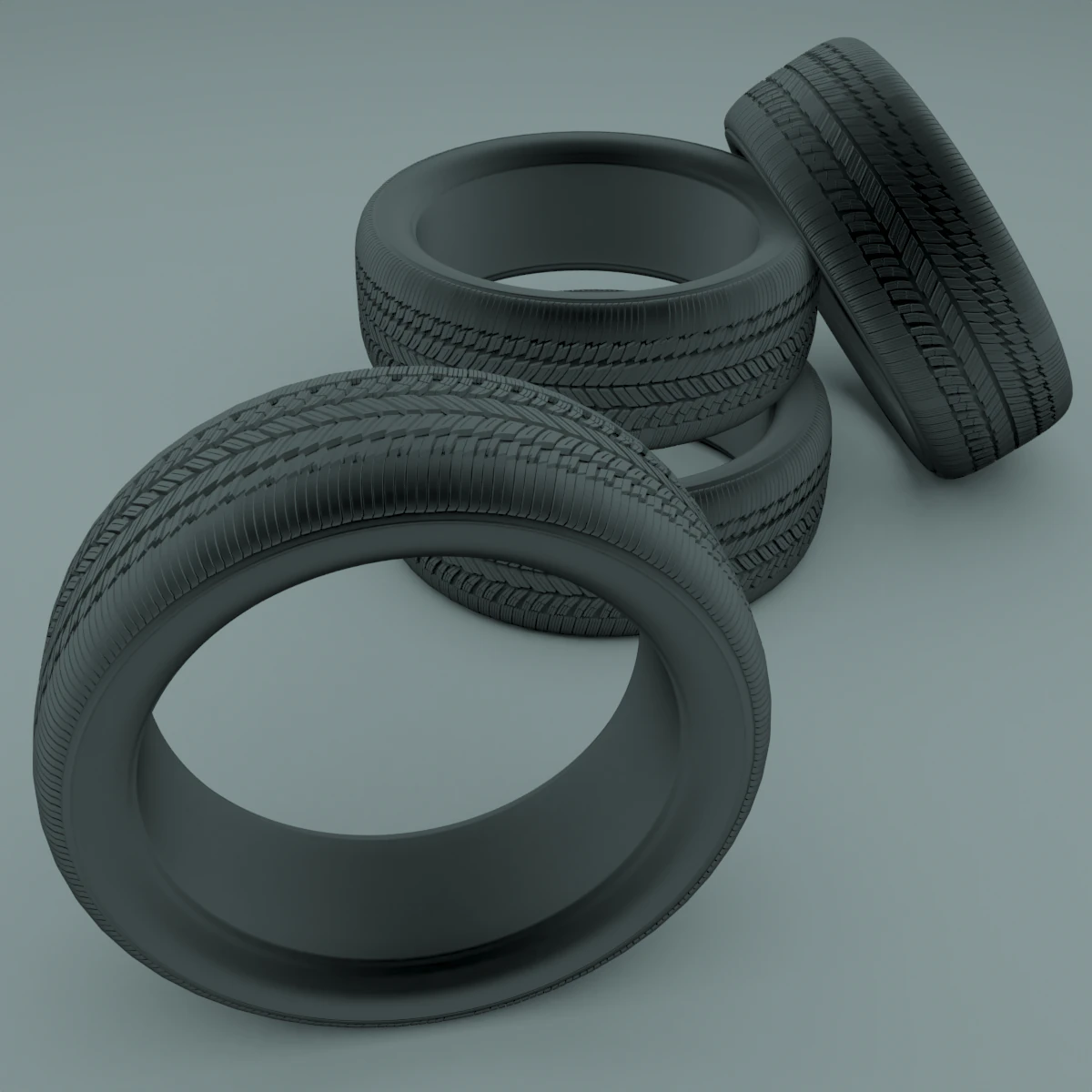 car tire 3D Model .c4d .max .obj .3ds .fbx .stl .blend 