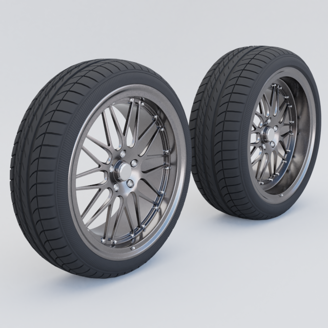 car wheels Model 3D .c4d .max .obj .3ds .fbx .stl .blend