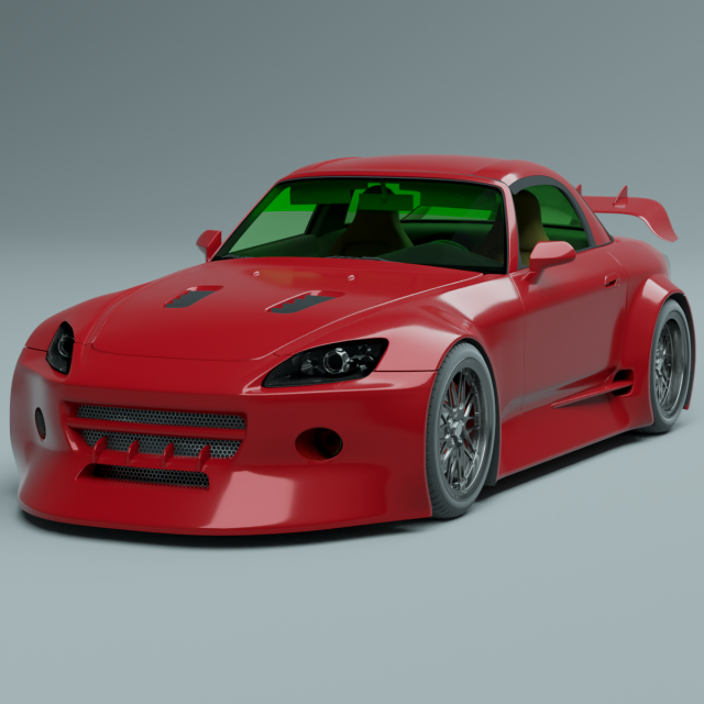 sportcar 3D Модель .c4d .max .obj .3ds .fbx .stl .blend 