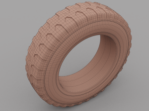 car tire 3D 模型