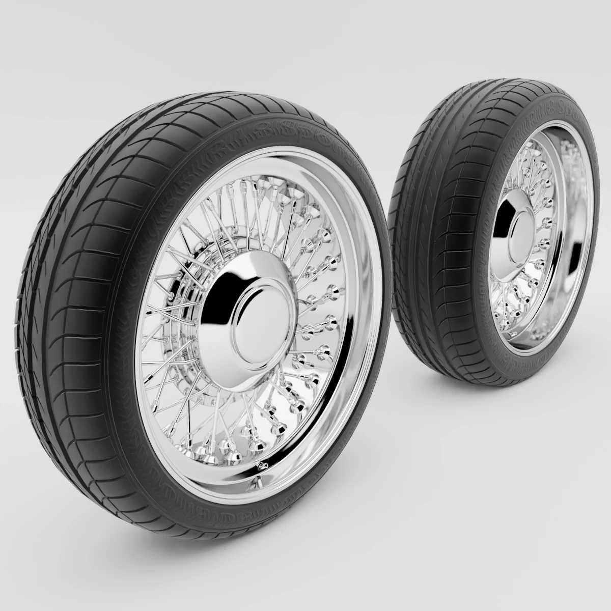 car wheels 3D Model .c4d .max .obj .3ds .fbx .stl .blend 