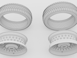 car wheels 3D मॉडल
