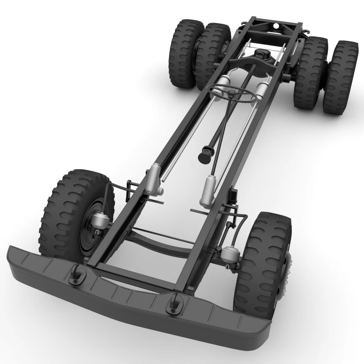 truck chassis 3D Model .c4d .max .obj .3ds .fbx .stl .blend