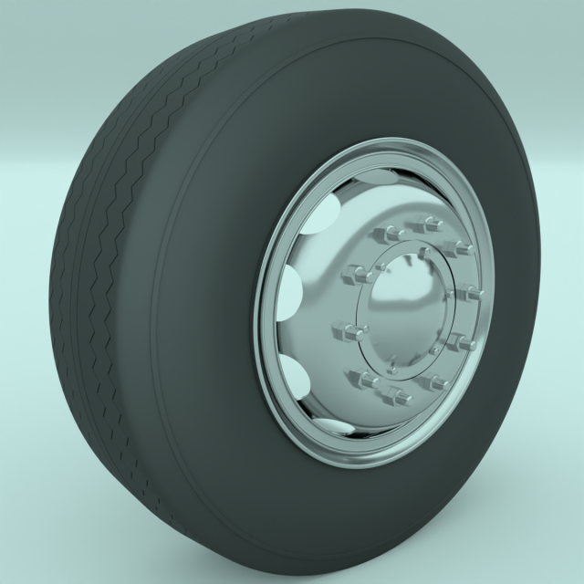truck wheel 3D मॉडल .c4d .max .obj .3ds .fbx .stl .blend 