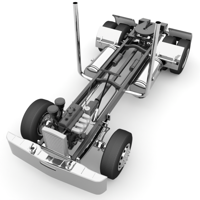 Truck chassis Modèle 3D .c4d .max .obj .3ds .fbx .stl .blend 
