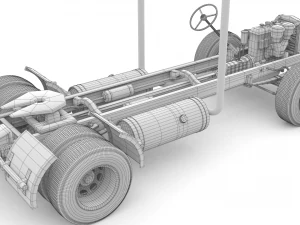 Truck chassis 3D Model