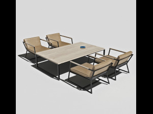 set interior style chair Modèle 3D