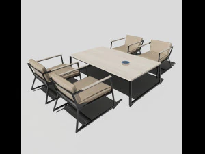 set interior style chair 3D Model