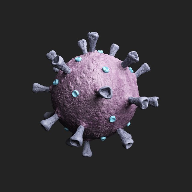 covid-19 coronavirus Modello 3D .c4d .max .obj .3ds .fbx .stl .blend 