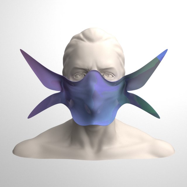 mask - butterfly design 3D Model .c4d .max .obj .3ds .fbx .stl .blend