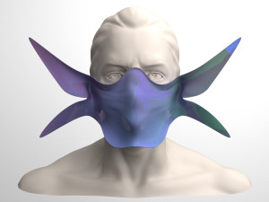 mask - butterfly design 3D Модель