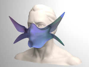 mask - butterfly design 3D Model