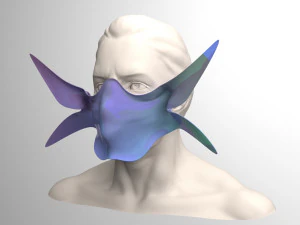 mask - butterfly design 3D Model
