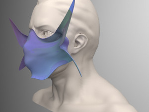 mask - butterfly design 3D Model