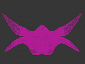 mask - butterfly design 3D Model