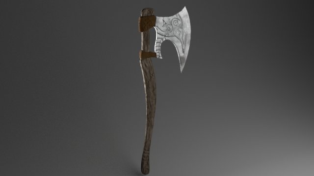 viking axe Modello 3D .c4d .max .obj .3ds .fbx .stl .blend 