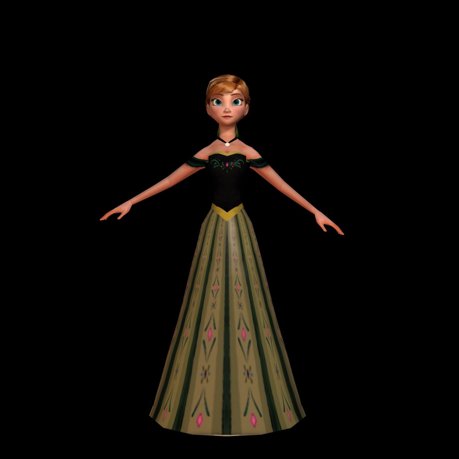 Anna Frozen 3d Model In Cartoon 3dexport 1057