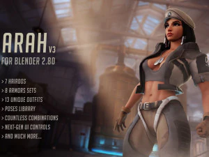 Pharah de overwatch para liquidificador 280 Modelo 3D