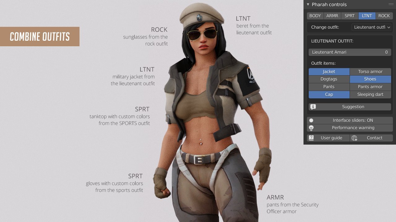 Pharah From Overwatch For Blender 280 Free 3d Model In Woman 3dexport