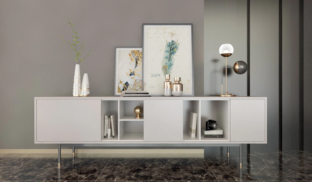 console with decor 3D Model .c4d .max .obj .3ds .fbx .stl .blend 