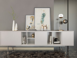 console with decor 3D 모델