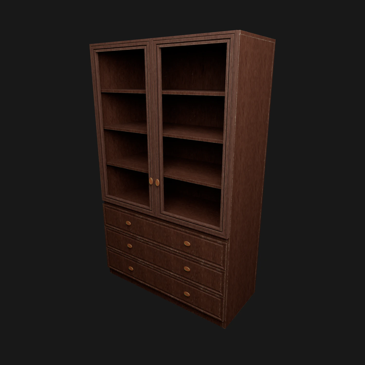 wooden cabinet 3D Model .c4d .max .obj .3ds .fbx .stl .blend 