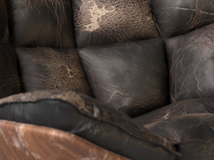modern leather chair 3D मॉडल