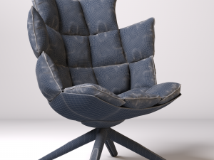 modern leather chair 3D मॉडल